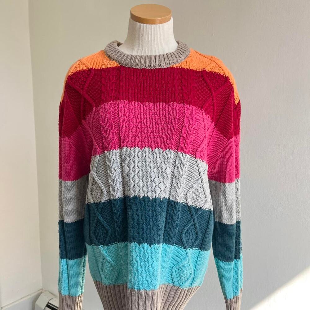Colorful striped sweater